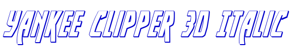 Yankee Clipper 3D Italic 字体
